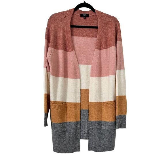 Modern Canvas Striped Cardigan - Picture 1 of 6